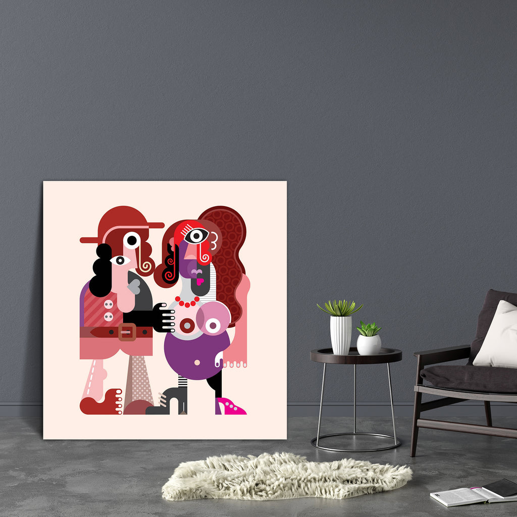 Man Dancing With A Pregnant Woman Canvas Painting Synthetic Frame-Paintings MDF Framing-AFF_FR-IC 5004815 IC 5004815, Abstract Expressionism, Abstracts, Adult, Art and Paintings, Illustrations, Individuals, Love, Modern Art, Old Masters, People, Portraits, Retro, Romance, Semi Abstract, man, dancing, with, a, pregnant, woman, canvas, painting, synthetic, frame, abstract, art, belt, boyfriend, couple, curl, female, foot, girlfriend, hair, hand, illustration, leg, lover, male, picasso, picture, portrait, rela