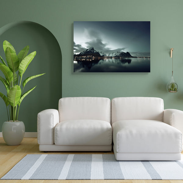 Sunset In Reine Village, Lofoten Islands, Norway D1 Canvas Painting Synthetic Frame-Paintings MDF Framing-AFF_FR-IC 5004848 IC 5004848, Black and White, God Ram, Hinduism, Landscapes, Mountains, Nature, Panorama, Scandinavian, Scenic, Sunrises, Sunsets, White, sunset, in, reine, village, lofoten, islands, norway, d1, canvas, painting, for, bedroom, living, room, engineered, wood, frame, arctic, autumn, blue, coast, cold, dark, europe, fall, fishing, fjord, frost, harbor, harbour, house, ice, island, isle, l