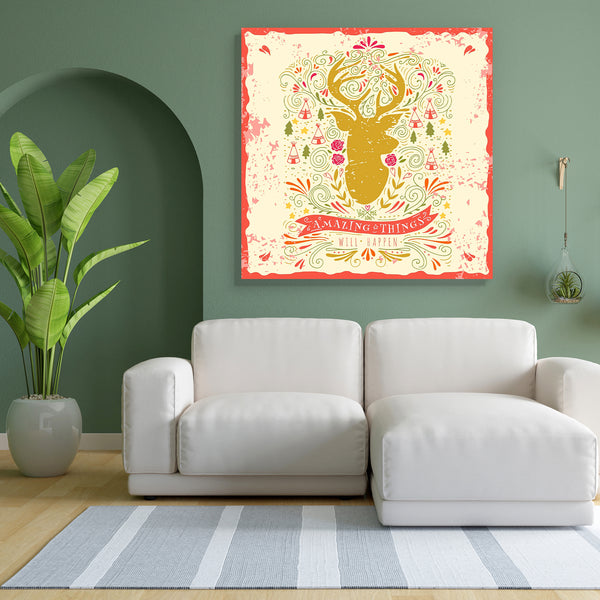 Reindeer D1 Canvas Painting Synthetic Frame-Paintings MDF Framing-AFF_FR-IC 5004863 IC 5004863, Ancient, Animals, Art and Paintings, Botanical, Calligraphy, Drawing, Fashion, Floral, Flowers, Hand Drawn, Hipster, Historical, Illustrations, Love, Medieval, Nature, Retro, Romance, Scenic, Signs, Signs and Symbols, Sketches, Symbols, Text, Typography, Vintage, Wedding, reindeer, d1, canvas, painting, for, bedroom, living, room, engineered, wood, frame, animal, art, background, badge, banner, card, curl, decora