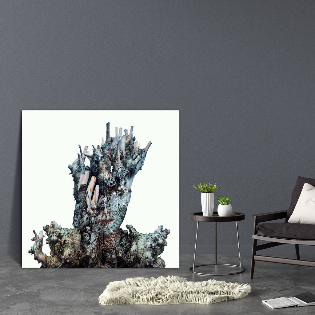 Surreal Girl Face Hidden Canvas Painting Synthetic Frame-Paintings MDF Framing-AFF_FR-IC 5004872 IC 5004872, Art and Paintings, Black and White, Nature, Realism, Scenic, Surrealism, White, surreal, girl, face, hidden, canvas, painting, synthetic, frame, art, artist, artwork, background, bark, beautiful, bizarre, colorful, confused, creativity, creature, detail, eccentric, ecology, eye, hand, imagination, imaginative, isolated, metamorphosis, mysterious, mystery, overlapping, shoulder, square, strange, stron