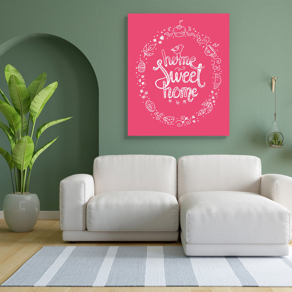Home Sweet Home D1 Canvas Painting Synthetic Frame-Paintings MDF Framing-AFF_FR-IC 5004875 IC 5004875, Art and Paintings, Birds, Botanical, Calligraphy, Decorative, Digital, Digital Art, Floral, Flowers, Graphic, Illustrations, Inspirational, Motivation, Motivational, Nature, Quotes, Retro, Signs, Signs and Symbols, Text, Typography, home, sweet, d1, canvas, painting, for, bedroom, living, room, engineered, wood, frame, art, background, bakery, banner, bird, card, classic, croissant, decoration, design, don
