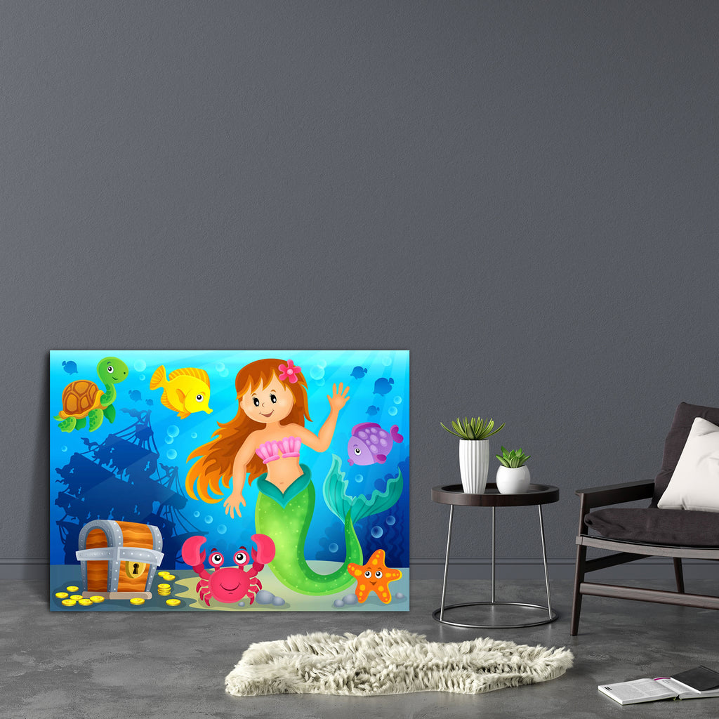 Mermaid D4 Canvas Painting Synthetic Frame-Paintings MDF Framing-AFF_FR-IC 5004884 IC 5004884, Art and Paintings, Coins, Fantasy, Illustrations, Mermaid, Nautical, d4, canvas, painting, synthetic, frame, aqua, aquatic, art, artwork, beauty, bubble, bubbles, character, chest, coin, crab, crustacean, female, fish, girl, hair, illustration, legend, legendary, maritime, myth, mythical, mythological, mythology, ocean, sea, shipwreck, starfish, tail, theme, treasure, trunk, turtle, underwater, water, woman, artzf