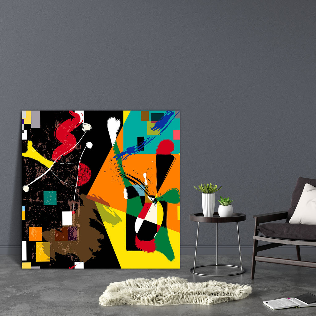 Abstract Artwork D209 Canvas Painting Synthetic Frame - Paintings MDF Framing - ArtzFolio.com