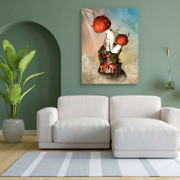Sky With Mushroom Canvas Painting Synthetic Frame-Paintings MDF Framing-AFF_FR-IC 5004888 IC 5004888, Art and Paintings, Baby, Children, Digital, Digital Art, Fantasy, Graphic, Illustrations, Kids, Landscapes, Nature, Scenic, Stars, sky, with, mushroom, canvas, painting, for, bedroom, living, room, engineered, wood, frame, amazing, art, backdrops, background, beautiful, cloud, dream, dreams, dreamy, enchanting, fae, fairy, fairytale, house, illustration, landscape, lighting, magic, manipulation, misty, prin