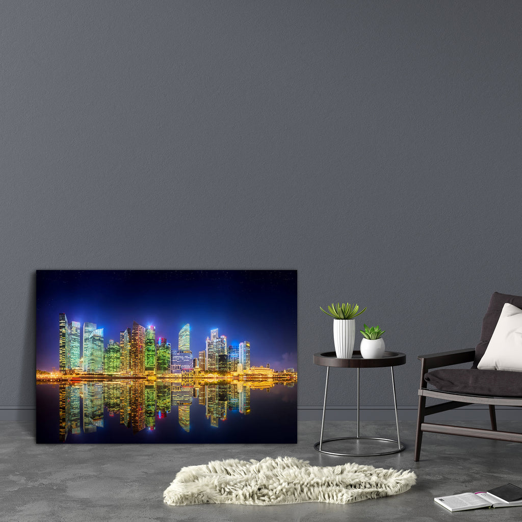 Singapore Skyline & View Of Marina Bay D1 Canvas Painting Synthetic Frame-Paintings MDF Framing-AFF_FR-IC 5004899 IC 5004899, Architecture, Asian, Automobiles, Business, Cities, City Views, God Ram, Hinduism, Landscapes, Modern Art, Panorama, Scenic, Skylines, Sunsets, Transportation, Travel, Urban, Vehicles, singapore, skyline, view, of, marina, bay, d1, canvas, painting, synthetic, frame, asia, bridge, building, center, central, city, cityscape, commercial, district, downtown, dusk, east, evening, exterio
