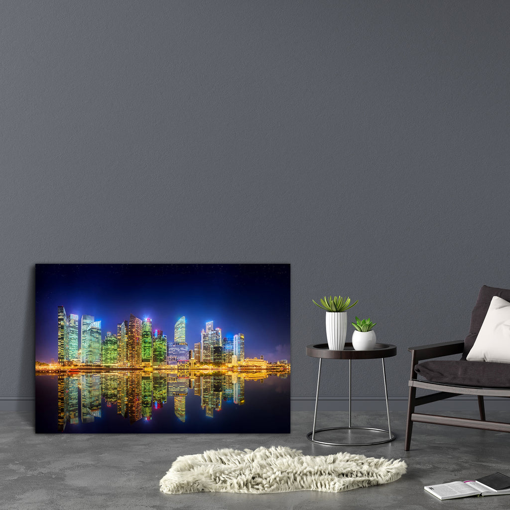 Singapore Skyline & View Of Marina Bay D1 Canvas Painting Synthetic Frame-Paintings MDF Framing-AFF_FR-IC 5004899 IC 5004899, Architecture, Asian, Automobiles, Business, Cities, City Views, God Ram, Hinduism, Landscapes, Modern Art, Panorama, Scenic, Skylines, Sunsets, Transportation, Travel, Urban, Vehicles, singapore, skyline, view, of, marina, bay, d1, canvas, painting, synthetic, frame, asia, bridge, building, center, central, city, cityscape, commercial, district, downtown, dusk, east, evening, exterio