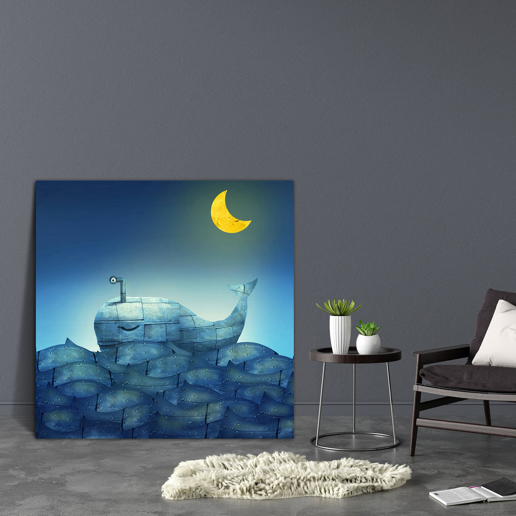 Mechanical Whale Canvas Painting Synthetic Frame-Paintings MDF Framing-AFF_FR-IC 5004923 IC 5004923, Animals, Art and Paintings, Fantasy, Illustrations, Realism, Surrealism, mechanical, whale, canvas, painting, synthetic, frame, animal, art, artistic, beautiful, big, blue, bolt, cetacean, childhood, colorful, creativity, escape, eye, fable, fairy, tale, fantastic, funny, half, moon, illustration, illustrative, imagination, imaginative, imagine, joy, mechanic, night, ocean, profile, sea, sky, sleeping, smili