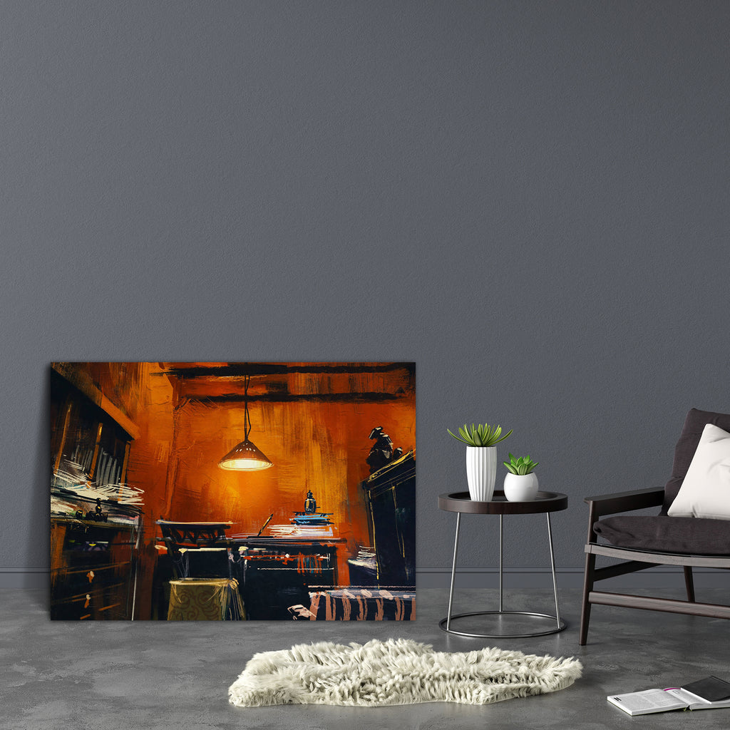 Old Vintage Workspace Canvas Painting Synthetic Frame-Paintings MDF Framing-AFF_FR-IC 5004966 IC 5004966, Abstract Expressionism, Abstracts, Ancient, Art and Paintings, Black, Black and White, Books, Business, Designer, Digital, Digital Art, Graphic, Hipster, Historical, Illustrations, Medieval, Paintings, Semi Abstract, Signs, Signs and Symbols, Space, Vintage, Watercolour, Wooden, old, workspace, canvas, painting, synthetic, frame, office, room, abstract, acrylic, antique, art, artistic, background, beaut
