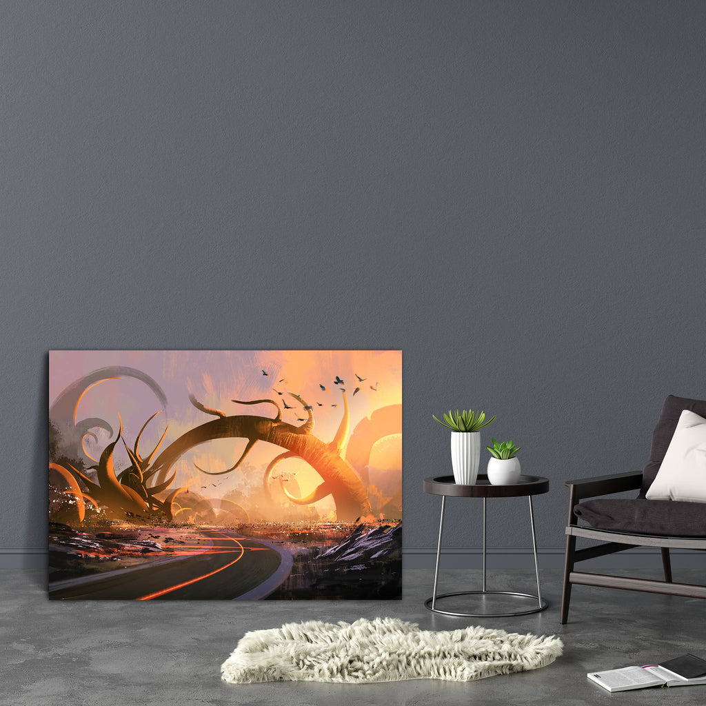 Fantasy Landscape D9 Canvas Painting Synthetic Frame-Paintings MDF Framing-AFF_FR-IC 5004977 IC 5004977, Abstract Expressionism, Abstracts, Art and Paintings, Birds, Fantasy, Illustrations, Landscapes, Nature, Paintings, Scenic, Science Fiction, Seasons, Semi Abstract, Signs, Signs and Symbols, Sunsets, Watercolour, Wooden, landscape, d9, canvas, painting, synthetic, frame, abstract, acrylic, art, artistic, background, beautiful, bird, color, concept, cover, design, dreamy, fiction, fog, forest, giant, illu