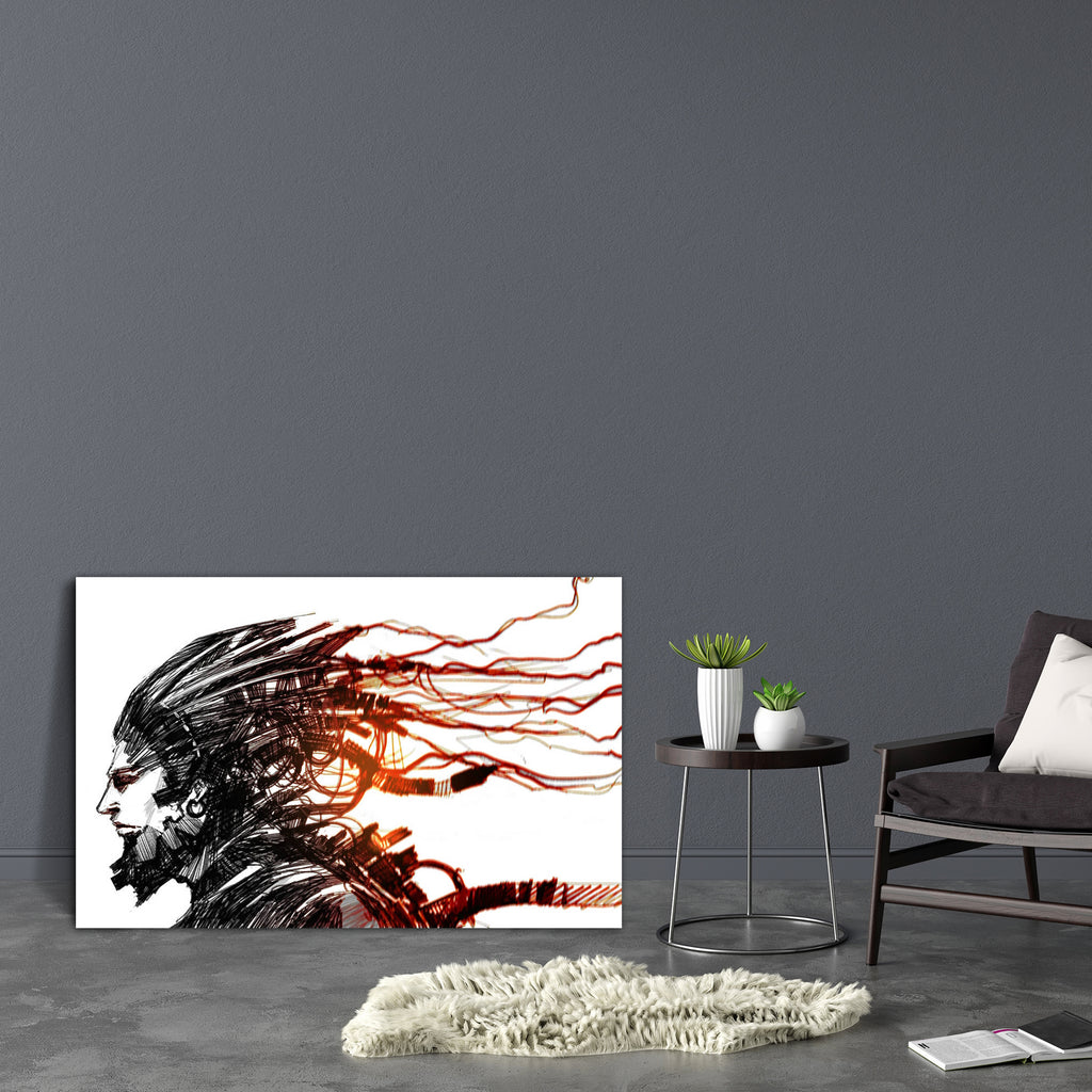 Futuristic Character Canvas Painting Synthetic Frame-Paintings MDF Framing-AFF_FR-IC 5004982 IC 5004982, Abstract Expressionism, Abstracts, Art and Paintings, Black, Black and White, Digital, Digital Art, Drawing, Fantasy, Graphic, Illustrations, Paintings, People, Science Fiction, Semi Abstract, Signs, Signs and Symbols, Sketches, White, futuristic, character, canvas, painting, synthetic, frame, abstract, art, artistic, background, beautiful, beauty, bionic, color, computer, concept, cover, cyberpunk, cybo