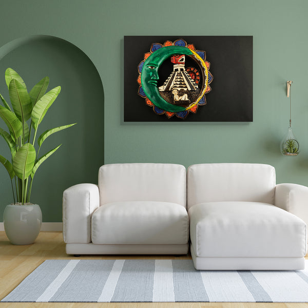 Mexican Mayan Style Art Canvas Painting Synthetic Frame-Paintings MDF Framing-AFF_FR-IC 5004987 IC 5004987, American, Ancient, Art and Paintings, Automobiles, Aztec, Black, Black and White, Culture, Ethnic, Eygptian, Historical, Indian, Medieval, Mexican, Traditional, Transportation, Travel, Tribal, Vehicles, Vintage, World Culture, mayan, style, art, canvas, painting, for, bedroom, living, room, engineered, wood, frame, ceramic, clay, colored, craft, craftsmanship, decorated, decoration, dragon, exotic, ey