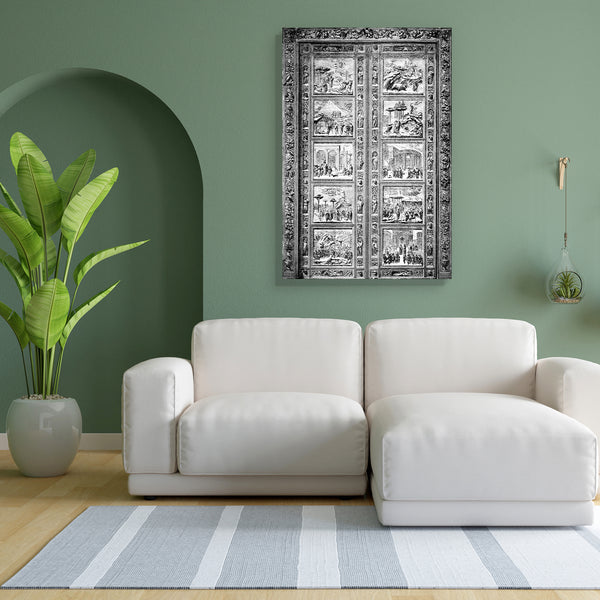 19th Century Door Engraving At Duomo Florence Italy Canvas Painting Synthetic Frame-Paintings MDF Framing-AFF_FR-IC 5004988 IC 5004988, Architecture, Books, Drawing, Illustrations, Italian, Landmarks, Places, 19th, century, door, engraving, at, duomo, florence, italy, canvas, painting, for, bedroom, living, room, engineered, wood, frame, antique, decoration, fancy, illustration, landmark, monument, opulent, sculpture, artzfolio, wall decor for living room, wall frames for living room, frames for living room