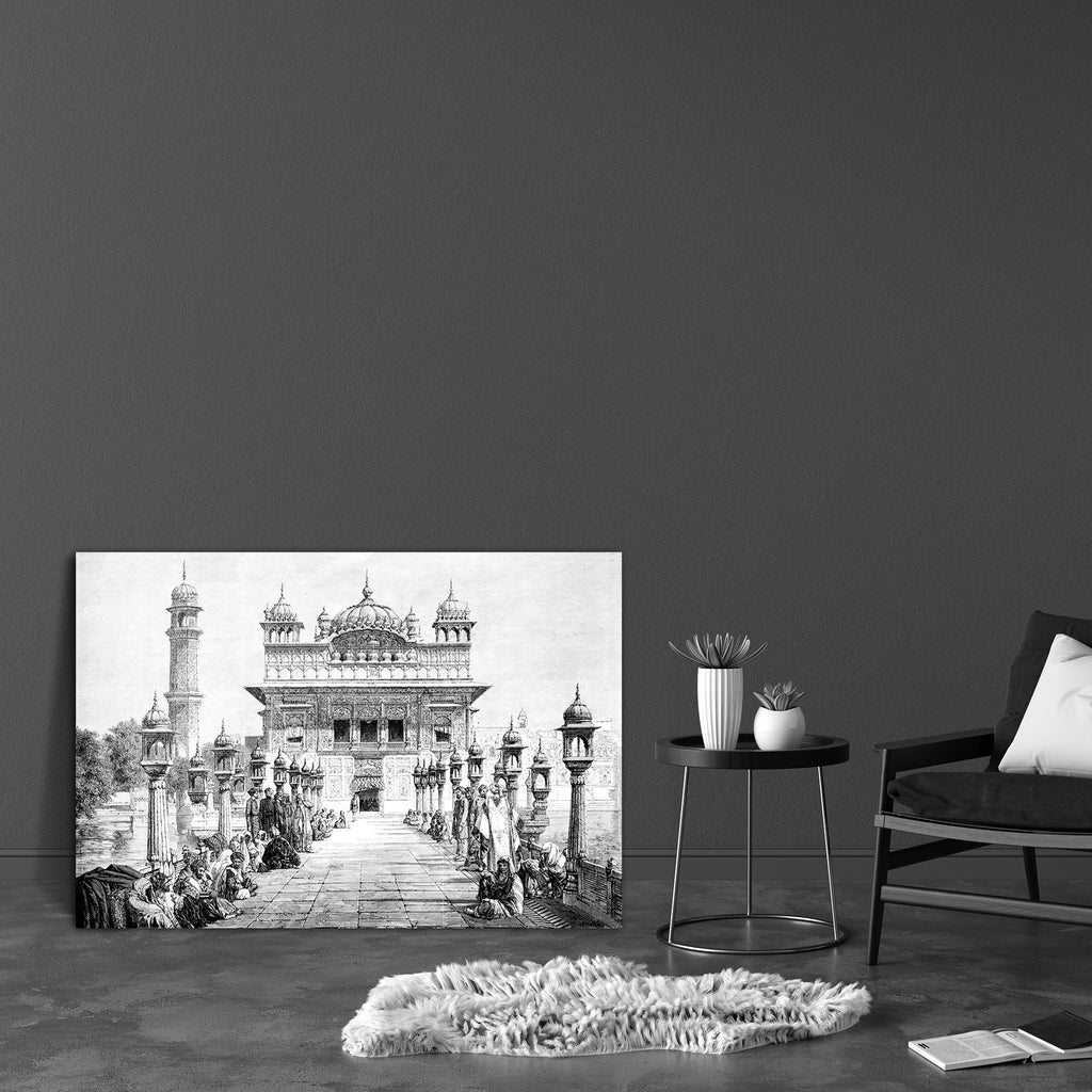 The Golden Temple Amristar India Canvas Painting Synthetic Frame-Paintings MDF Framing-AFF_FR-IC 5004990 IC 5004990, Ancient, Architecture, Drawing, Historical, Illustrations, Indian, Landmarks, Landscapes, Medieval, People, Places, Scenic, Victorian, Vintage, the, golden, temple, amristar, india, canvas, painting, synthetic, frame, antique, engraving, eagle, illustration, landmark, landscape, monument, artzfolio, wall decor for living room, wall frames for living room, frames for living room, wall art, can