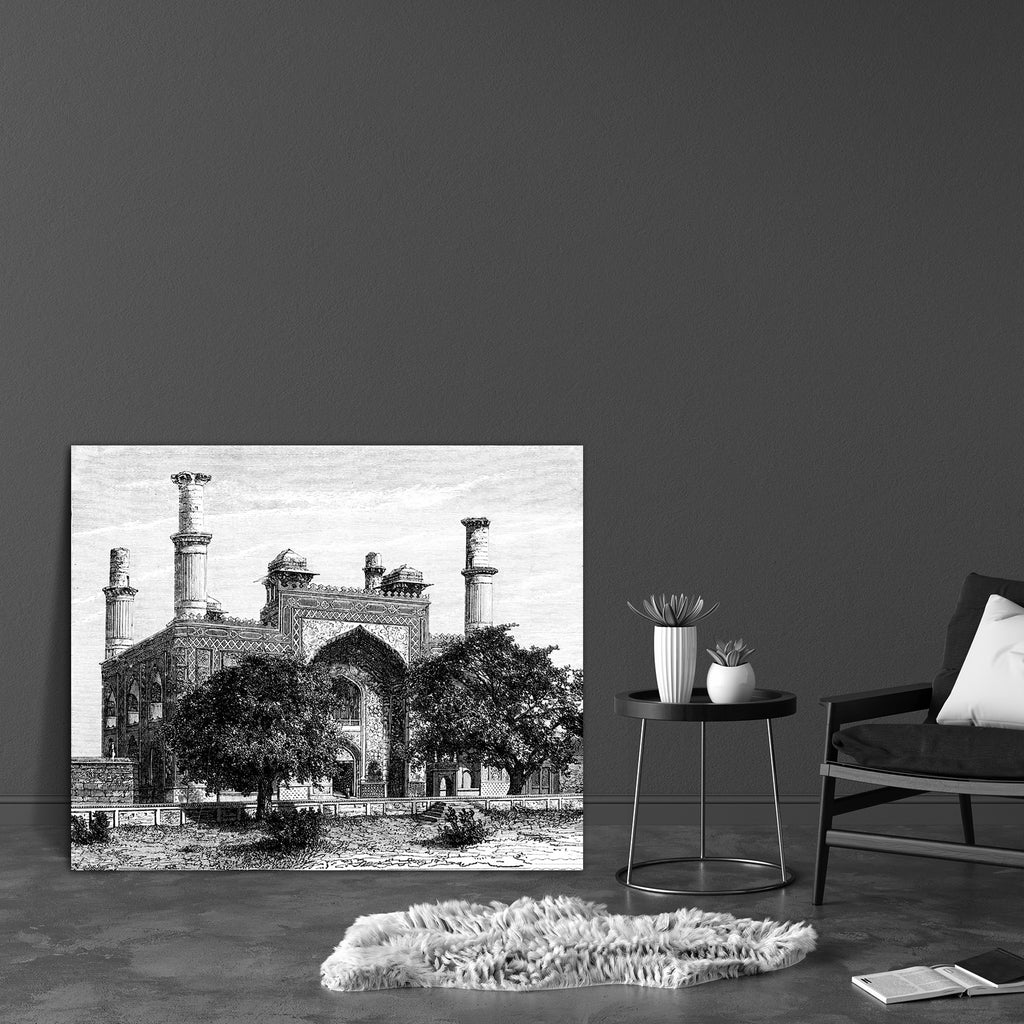 Sikander Bagh Lucknow India Canvas Painting Synthetic Frame-Paintings MDF Framing-AFF_FR-IC 5004998 IC 5004998, Ancient, Architecture, Drawing, Historical, Illustrations, Indian, Landmarks, Landscapes, Medieval, Places, Scenic, Victorian, Vintage, sikander, bagh, lucknow, india, canvas, painting, synthetic, frame, antique, engraving, illustration, landmark, landscape, monument, palace, artzfolio, wall decor for living room, wall frames for living room, frames for living room, wall art, canvas painting, wall