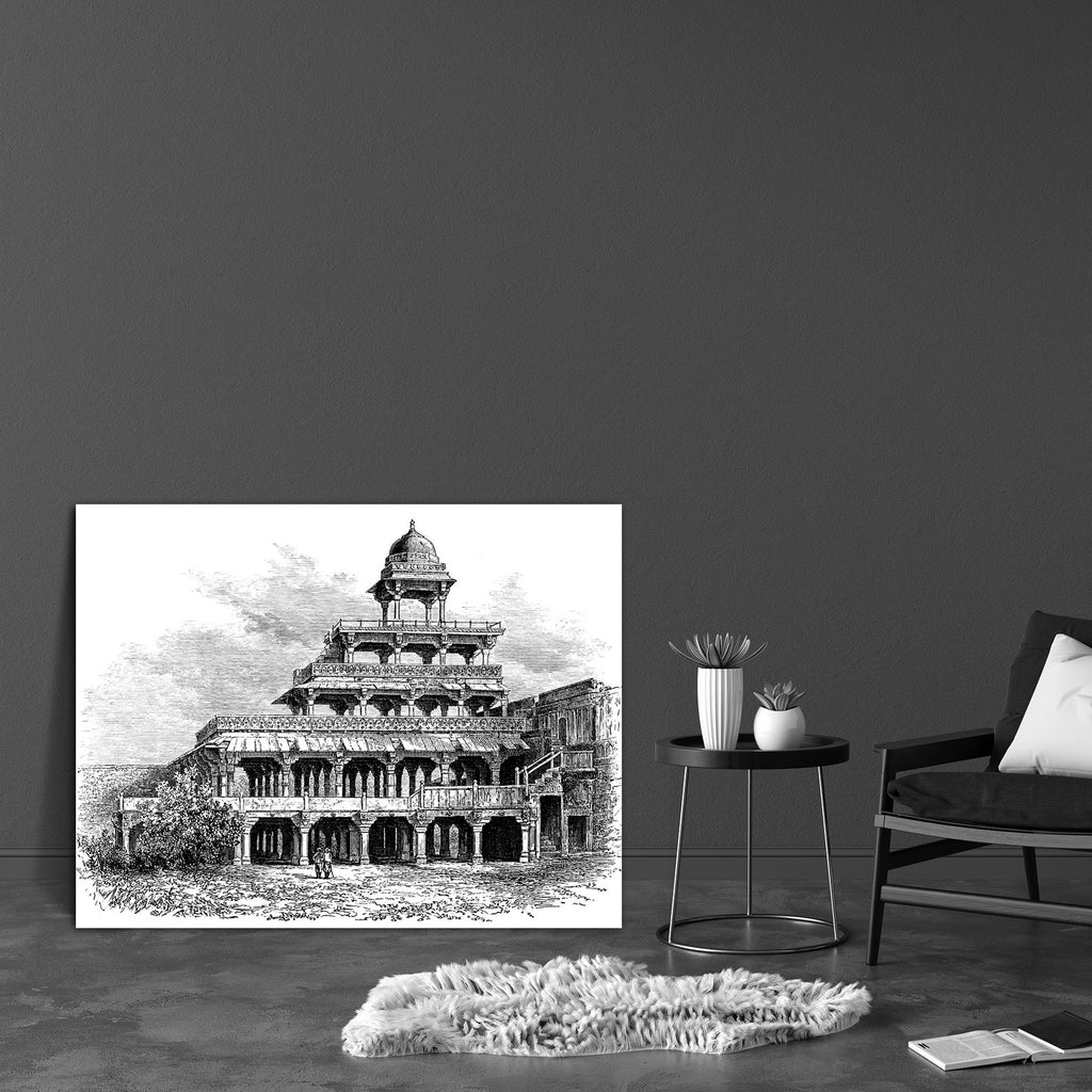 Panch Mahal Fatehpur Sikri India Canvas Painting Synthetic Frame-Paintings MDF Framing-AFF_FR-IC 5005003 IC 5005003, Ancient, Architecture, Drawing, Historical, Illustrations, Indian, Landmarks, Landscapes, Medieval, Places, Scenic, Victorian, Vintage, panch, mahal, fatehpur, sikri, india, canvas, painting, synthetic, frame, antique, engraving, illustration, landmark, landscape, monument, artzfolio, wall decor for living room, wall frames for living room, frames for living room, wall art, canvas painting, w