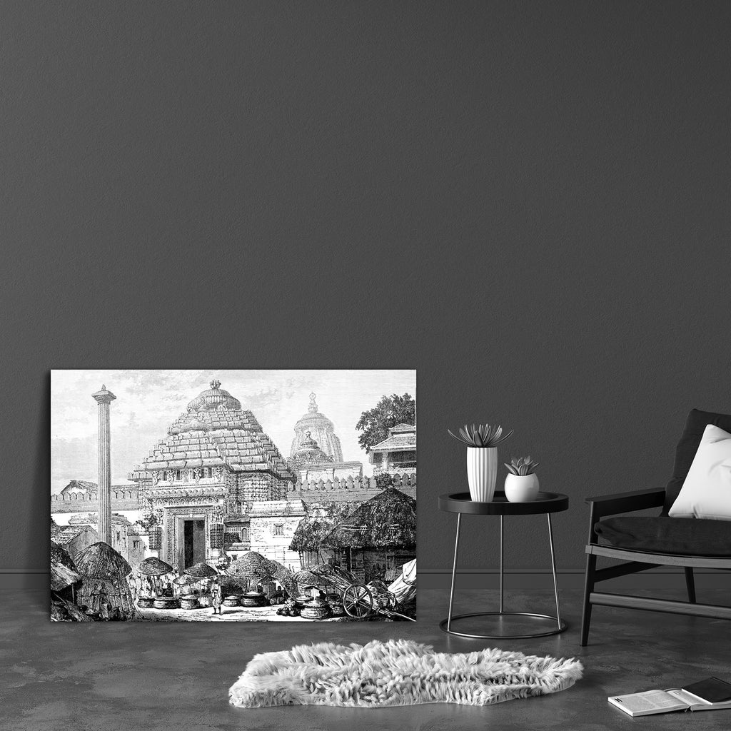 Temple Entrance India Canvas Painting Synthetic Frame-Paintings MDF Framing-AFF_FR-IC 5005005 IC 5005005, Ancient, Architecture, Drawing, Historical, Illustrations, Indian, Landmarks, Landscapes, Medieval, People, Places, Scenic, Victorian, Vintage, temple, entrance, india, canvas, painting, synthetic, frame, antique, engraving, illustration, landmark, landscape, monument, artzfolio, wall decor for living room, wall frames for living room, frames for living room, wall art, canvas painting, wall frame, scene