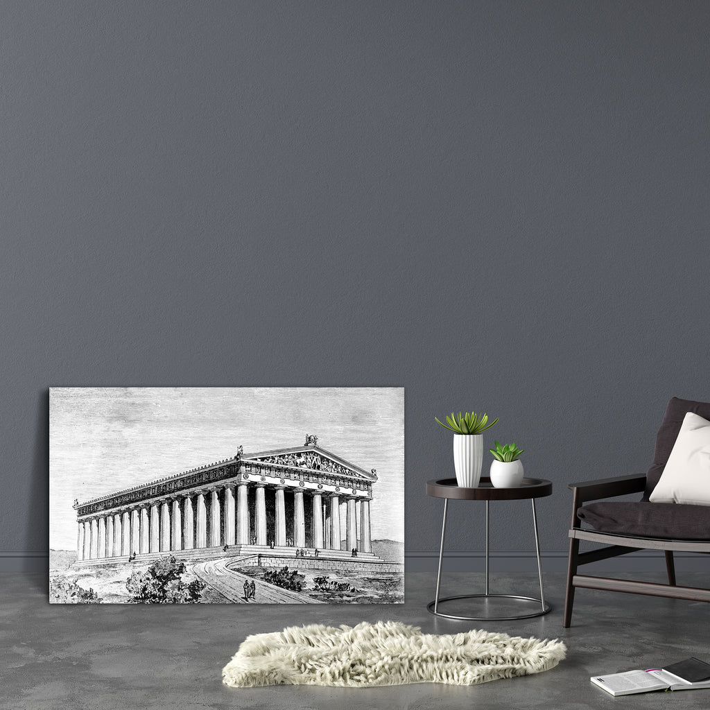 Ancient Parthenon Athens Canvas Painting Synthetic Frame-Paintings MDF Framing-AFF_FR-IC 5005010 IC 5005010, Ancient, Architecture, Drawing, Greek, Historical, Illustrations, Landmarks, Landscapes, Medieval, Places, Scenic, Victorian, Vintage, parthenon, athens, canvas, painting, synthetic, frame, acropolis, antique, classical, engraving, greece, illustration, landmark, landscape, monument, temple, artzfolio, wall decor for living room, wall frames for living room, frames for living room, wall art, canvas p