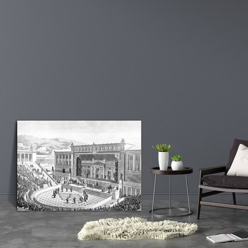 The Theatre Of Dionysos At Athens Canvas Painting Synthetic Frame-Paintings MDF Framing-AFF_FR-IC 5005013 IC 5005013, Ancient, Architecture, Drawing, Greek, Historical, Illustrations, Landmarks, Landscapes, Medieval, People, Places, Scenic, Victorian, Vintage, the, theatre, of, dionysos, at, athens, canvas, painting, synthetic, frame, antique, classical, engraving, greece, illustration, landmark, landscape, monument, artzfolio, wall decor for living room, wall frames for living room, frames for living room,