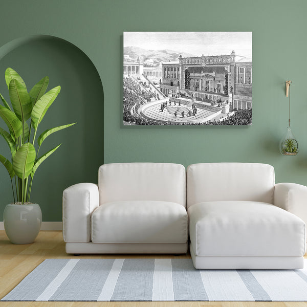 The Theatre Of Dionysos At Athens Canvas Painting Synthetic Frame-Paintings MDF Framing-AFF_FR-IC 5005013 IC 5005013, Ancient, Architecture, Drawing, Greek, Historical, Illustrations, Landmarks, Landscapes, Medieval, People, Places, Scenic, Victorian, Vintage, the, theatre, of, dionysos, at, athens, canvas, painting, for, bedroom, living, room, engineered, wood, frame, antique, classical, engraving, greece, illustration, landmark, landscape, monument, artzfolio, wall decor for living room, wall frames for l