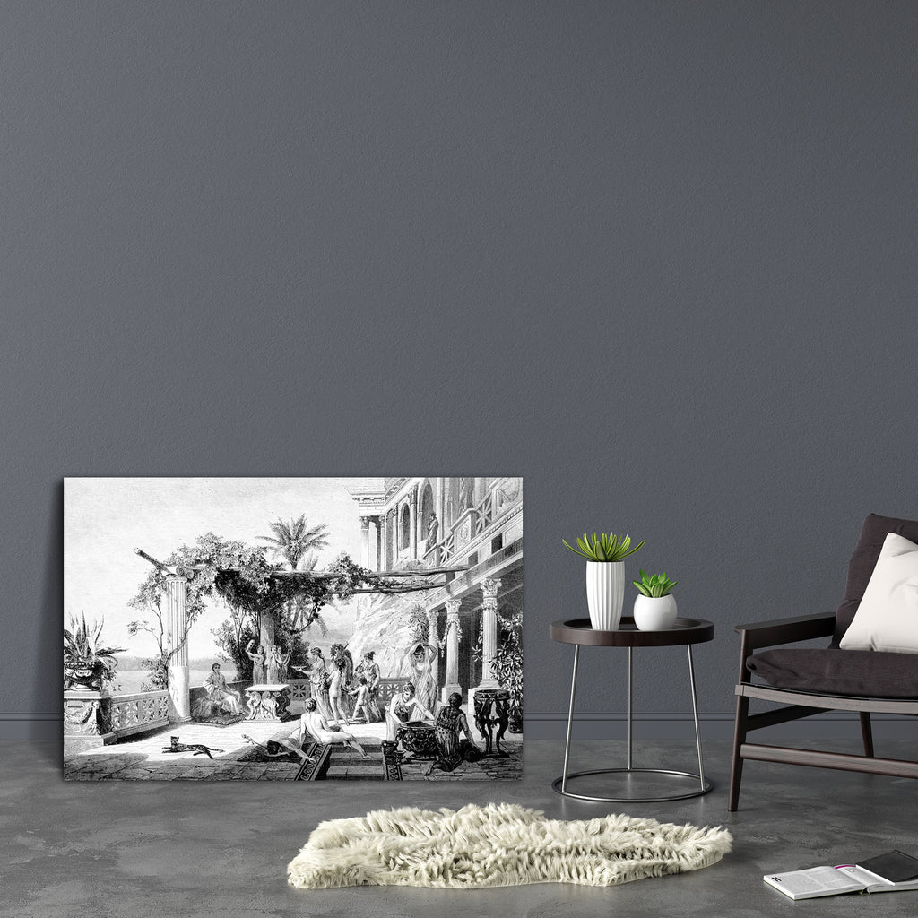 Palace Of Roman Emperor Tiberius Canvas Painting Synthetic Frame-Paintings MDF Framing-AFF_FR-IC 5005014 IC 5005014, Ancient, Drawing, Historical, Illustrations, Landscapes, Medieval, People, Places, Scenic, Victorian, Vintage, palace, of, roman, emperor, tiberius, canvas, painting, synthetic, frame, antique, classical, court, engraving, feast, illustration, landscape, ornate, rome, scene, villa, artzfolio, wall decor for living room, wall frames for living room, frames for living room, wall art, canvas pai