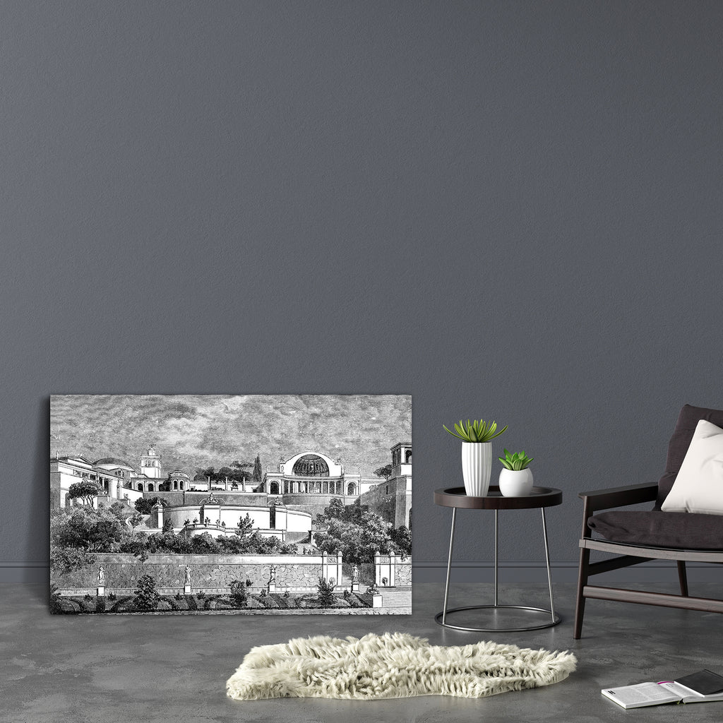 Hadrians Palace Canvas Painting Synthetic Frame-Paintings MDF Framing-AFF_FR-IC 5005016 IC 5005016, Ancient, Architecture, Drawing, Historical, Illustrations, Italian, Landmarks, Landscapes, Medieval, Places, Scenic, Victorian, Vintage, hadrians, palace, canvas, painting, synthetic, frame, antique, classical, engraving, garden, illustration, italy, landmark, landscape, monument, rome, tivoli, villa, artzfolio, wall decor for living room, wall frames for living room, frames for living room, wall art, canvas 