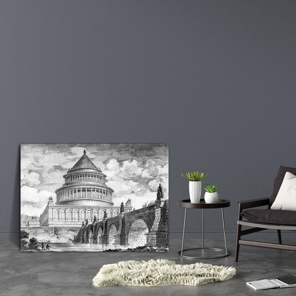 The Castel Sant Angelo Rome Canvas Painting Synthetic Frame-Paintings MDF Framing-AFF_FR-IC 5005020 IC 5005020, Ancient, Architecture, Art and Paintings, Drawing, Historical, Illustrations, Italian, Landmarks, Landscapes, Medieval, Places, Scenic, Victorian, Vintage, the, castel, sant, angelo, rome, canvas, painting, synthetic, frame, antique, art, classical, engraving, illustration, italy, landmark, landscape, mausoleum, monument, roman, artzfolio, wall decor for living room, wall frames for living room, f