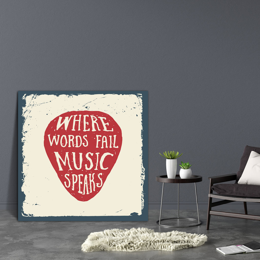 Where Words Fail Music Speaks Canvas Painting Synthetic Frame-Paintings MDF Framing-AFF_FR-IC 5005031 IC 5005031, Art and Paintings, Digital, Digital Art, Graphic, Hipster, Illustrations, Inspirational, Love, Motivation, Motivational, Music, Music and Dance, Music and Musical Instruments, Pop Art, Quotes, Retro, Romance, Signs, Signs and Symbols, Symbols, Typography, Vintage, Metallic, where, words, fail, speaks, canvas, painting, synthetic, frame, rock, background, art, audio, badge, card, decoration, desi