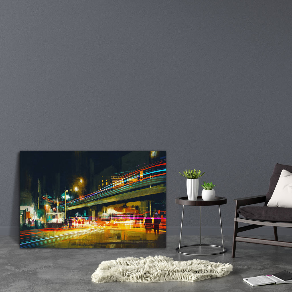City Street Canvas Painting Synthetic Frame-Paintings MDF Framing-AFF_FR-IC 5005057 IC 5005057, Abstract Expressionism, Abstracts, Architecture, Art and Paintings, Cities, City Views, Digital, Digital Art, Graphic, Illustrations, Landscapes, Modern Art, Paintings, People, Perspective, Scenic, Semi Abstract, Signs, Signs and Symbols, Urban, Watercolour, city, street, canvas, painting, synthetic, frame, contemporary, art, modern, abstract, acrylic, artistic, artwork, background, beautiful, building, cityscape