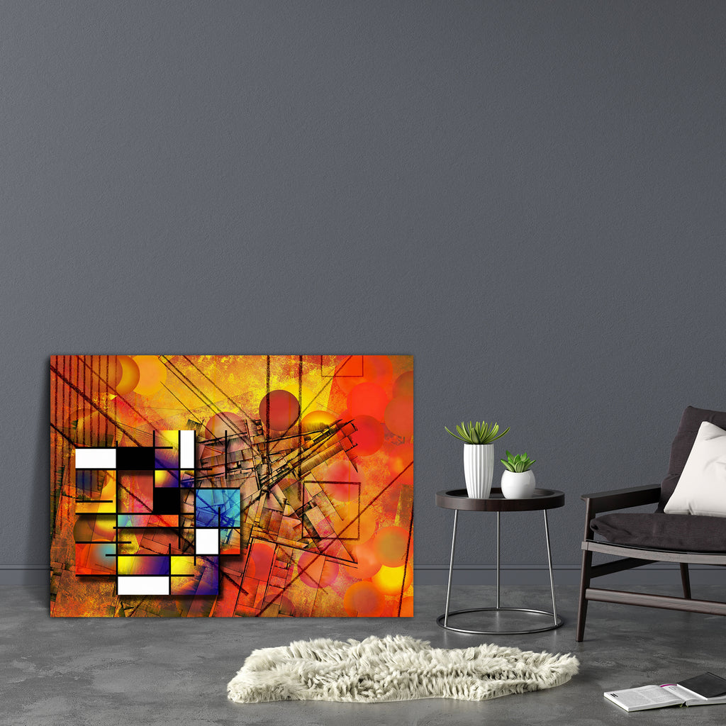 Abstract Art Work D10 Canvas Painting Synthetic Frame - Paintings MDF Framing - ArtzFolio.com