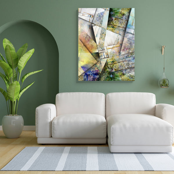 Abstract Art Work D11 Canvas Painting Synthetic Frame-Paintings MDF Framing-AFF_FR-IC 5005061 IC 5005061, Abstract Expressionism, Abstracts, Art and Paintings, Conceptual, Decorative, Digital, Digital Art, Geometric, Geometric Abstraction, Graphic, Grid Art, Illustrations, Modern Art, Paintings, Patterns, Semi Abstract, Signs, Signs and Symbols, Triangles, Urban, abstract, art, work, d11, canvas, painting, for, bedroom, living, room, engineered, wood, frame, abstraction, angle, angles, angular, arrangement,