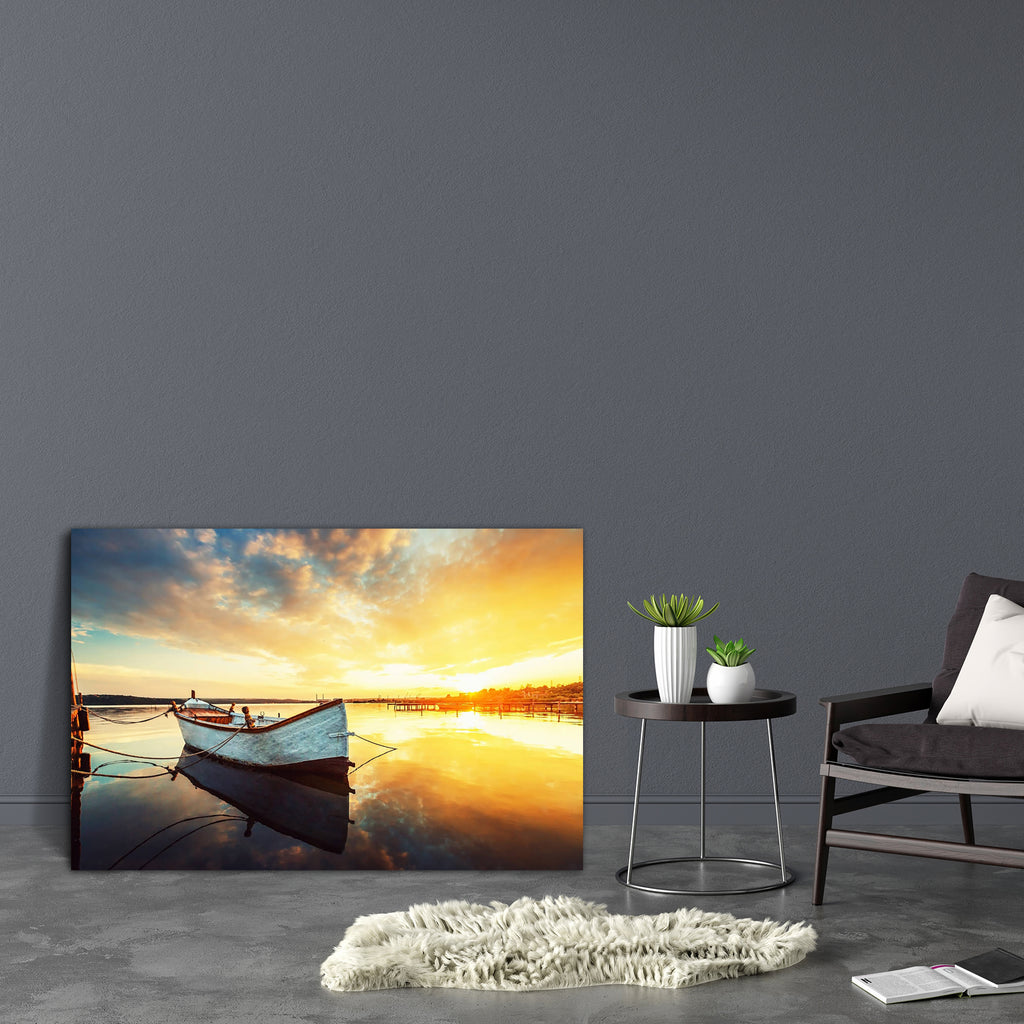 Boat On Lake Canvas Painting Synthetic Frame-Paintings MDF Framing-AFF_FR-IC 5005076 IC 5005076, Automobiles, Boats, Landscapes, Nature, Nautical, Scenic, Sunrises, Sunsets, Transportation, Travel, Vehicles, boat, on, lake, canvas, painting, synthetic, frame, sailboat, fishing, sunrise, sunset, sailboats, yacht, adventure, background, beautiful, blue, bridge, clouds, cloudscape, cloudy, day, dock, dramatic, dusk, environment, evening, harbor, horizon, idyllic, landscape, pond, reflected, reflection, relax, 
