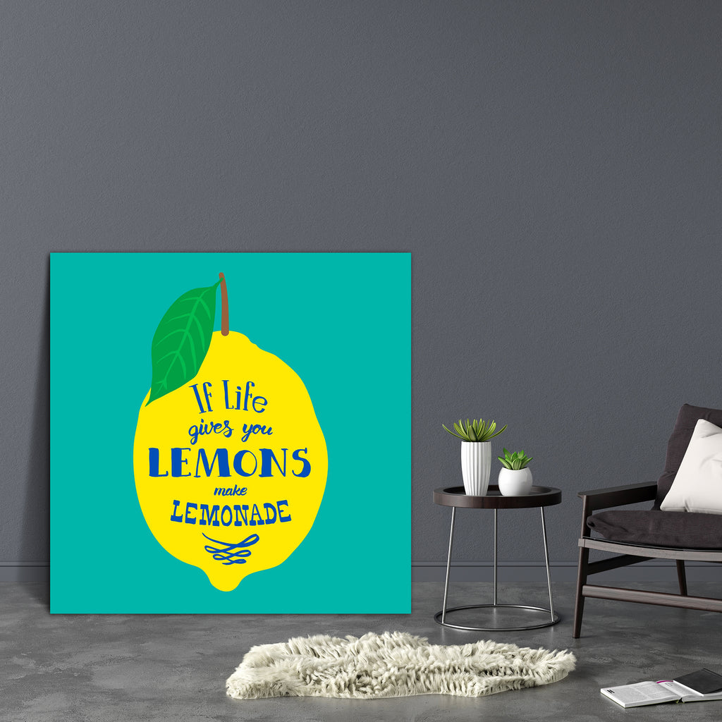 If Life Gives You Lemons Make Lemonade Canvas Painting Synthetic Frame-Paintings MDF Framing-AFF_FR-IC 5005077 IC 5005077, Abstract Expressionism, Abstracts, Ancient, Art and Paintings, Calligraphy, Decorative, Digital, Digital Art, Graphic, Hand Drawn, Historical, Illustrations, Inspirational, Medieval, Motivation, Motivational, Quotes, Semi Abstract, Signs, Signs and Symbols, Text, Typography, Vintage, if, life, gives, you, lemons, make, lemonade, canvas, painting, synthetic, frame, lemon, quote, abstract