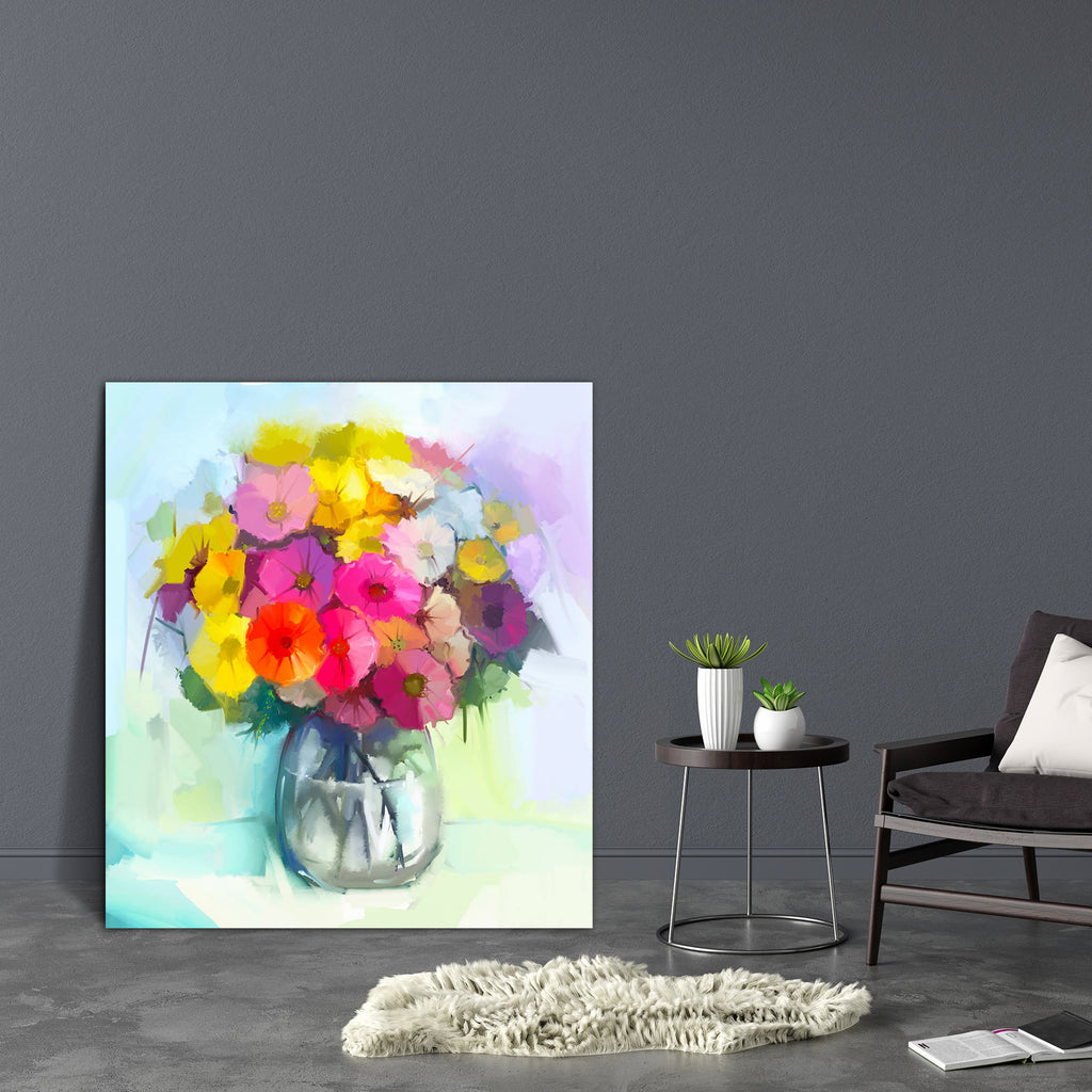 Still Life Of Yellow & Red Gerbera Flowers D1 Canvas Painting Synthetic Frame-Paintings MDF Framing-AFF_FR-IC 5005079 IC 5005079, Abstract Expressionism, Abstracts, Art and Paintings, Botanical, Drawing, Floral, Flowers, Illustrations, Modern Art, Nature, Paintings, Semi Abstract, Still Life, still, life, of, yellow, red, gerbera, d1, canvas, painting, synthetic, frame, flower, vase, oil, abstract, acrylic, art, artistic, artwork, background, bloom, blossom, bouquet, bright, brush, card, closeup, color, dai