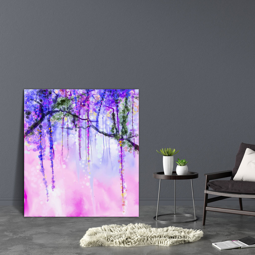 Spring Purple Flowers Wisteria D1 Canvas Painting Synthetic Frame-Paintings MDF Framing-AFF_FR-IC 5005081 IC 5005081, Abstract Expressionism, Abstracts, Art and Paintings, Botanical, Floral, Flowers, Landscapes, Nature, Paintings, Parents, Scenic, Seasons, Semi Abstract, Signs, Signs and Symbols, Watercolour, spring, purple, wisteria, d1, canvas, painting, synthetic, frame, abstract, flower, watercolor, art, artwork, background, bloom, blossom, blur, blurred, bokeh, bright, brush, color, colorful, decoratio