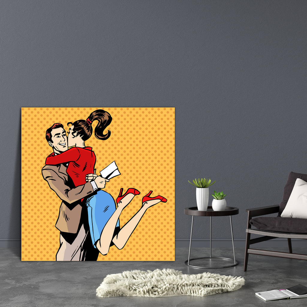 Meeting A Couple Pop Art Canvas Painting Synthetic Frame-Paintings MDF Framing-AFF_FR-IC 5005087 IC 5005087, Adult, Ancient, Animated Cartoons, Art and Paintings, Books, Caricature, Cartoons, Comics, Dots, Family, Historical, Illustrations, Love, Medieval, Modern Art, Pop Art, Retro, Romance, Vintage, meeting, a, couple, pop, art, canvas, painting, synthetic, frame, comic, style, wife, cartoon, book, daughter, dot, face, father, feelings, halftone, happiness, hip, hug, husband, illustration, joy, jump, man,