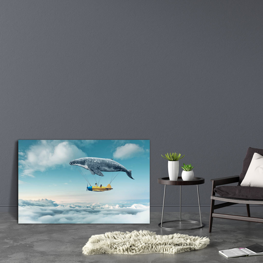Take Me To The Dream D1 Canvas Painting Synthetic Frame-Paintings MDF Framing-AFF_FR-IC 5005093 IC 5005093, Astronomy, Baby, Children, Cosmology, Culture, Ethnic, Fantasy, Illustrations, Kids, Landscapes, Nature, Scenic, Space, Spiritual, Surrealism, Traditional, Tribal, World Culture, take, me, to, the, dream, d1, canvas, painting, synthetic, frame, landscape, imagination, dreams, whale, surreal, fly, background, plane, aeroplane, agriculture, airplane, airship, blue, cloud, cloudscape, cloudy, dark, dayti