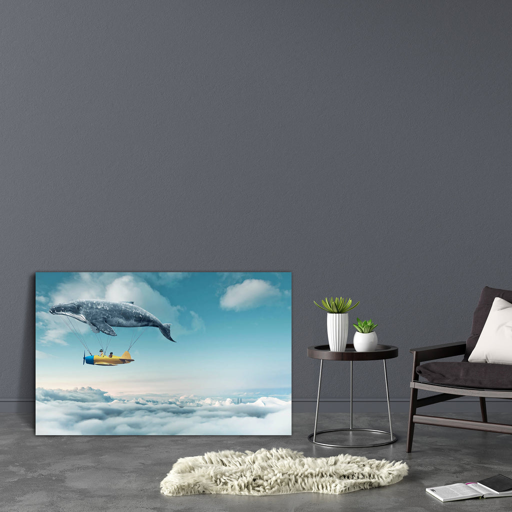 Take Me To The Dream D2 Canvas Painting Synthetic Frame-Paintings MDF Framing-AFF_FR-IC 5005095 IC 5005095, Astronomy, Baby, Children, Cosmology, Culture, Ethnic, Fantasy, Illustrations, Kids, Landscapes, Nature, Scenic, Space, Spiritual, Surrealism, Traditional, Tribal, World Culture, take, me, to, the, dream, d2, canvas, painting, synthetic, frame, surreal, imagination, blue, whale, aeroplane, agriculture, airplane, airship, background, cloud, cloudscape, cloudy, dark, daytime, dreamy, dusk, ethereal, eve