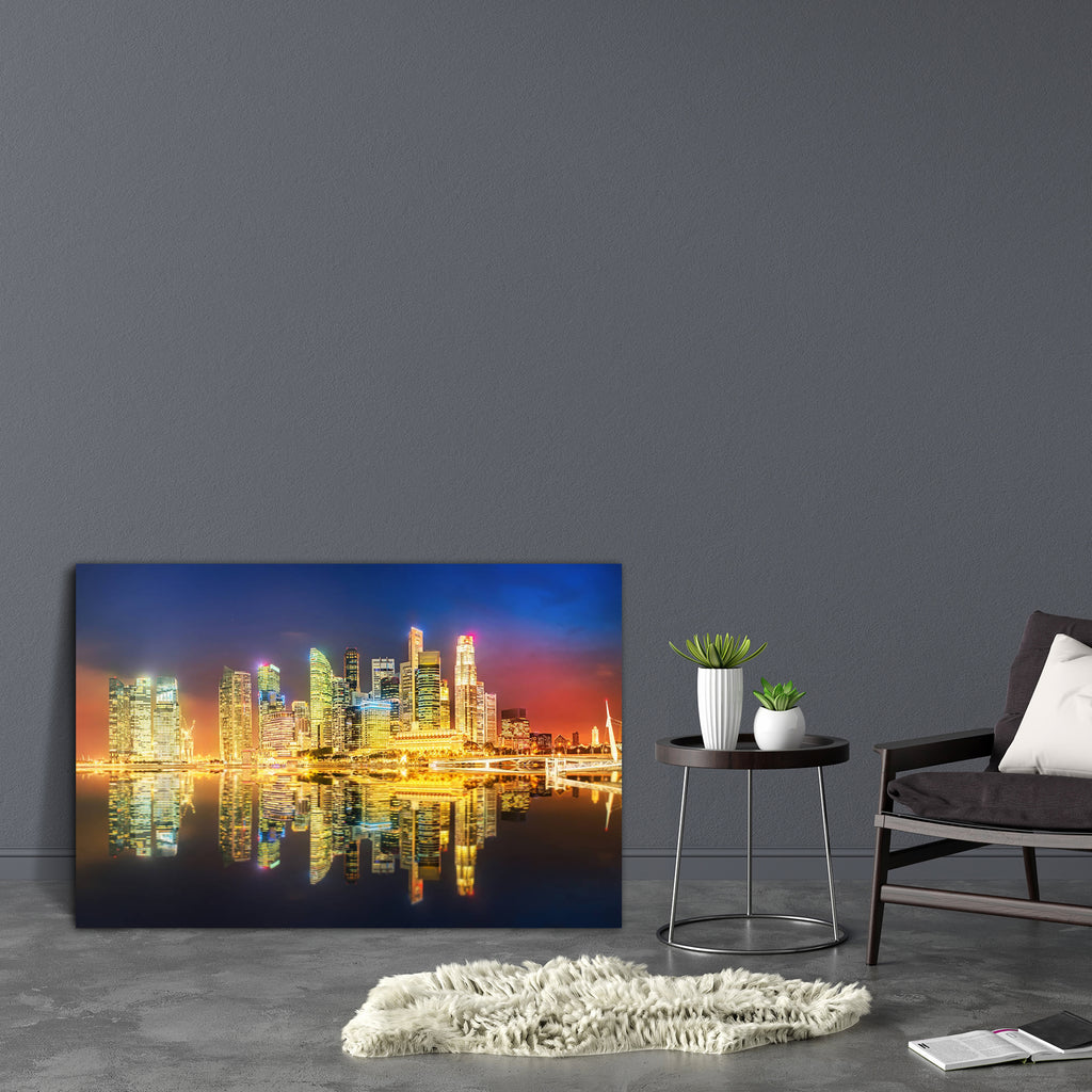 Singapore Skyline & View Of Marina Bay D5 Canvas Painting Synthetic Frame-Paintings MDF Framing-AFF_FR-IC 5005109 IC 5005109, Architecture, Asian, Automobiles, Business, Cities, City Views, God Ram, Hinduism, Landscapes, Modern Art, Panorama, Scenic, Skylines, Sunsets, Transportation, Travel, Urban, Vehicles, singapore, skyline, view, of, marina, bay, d5, canvas, painting, synthetic, frame, asia, bridge, building, center, central, city, cityscape, commercial, district, downtown, dusk, east, evening, exterio