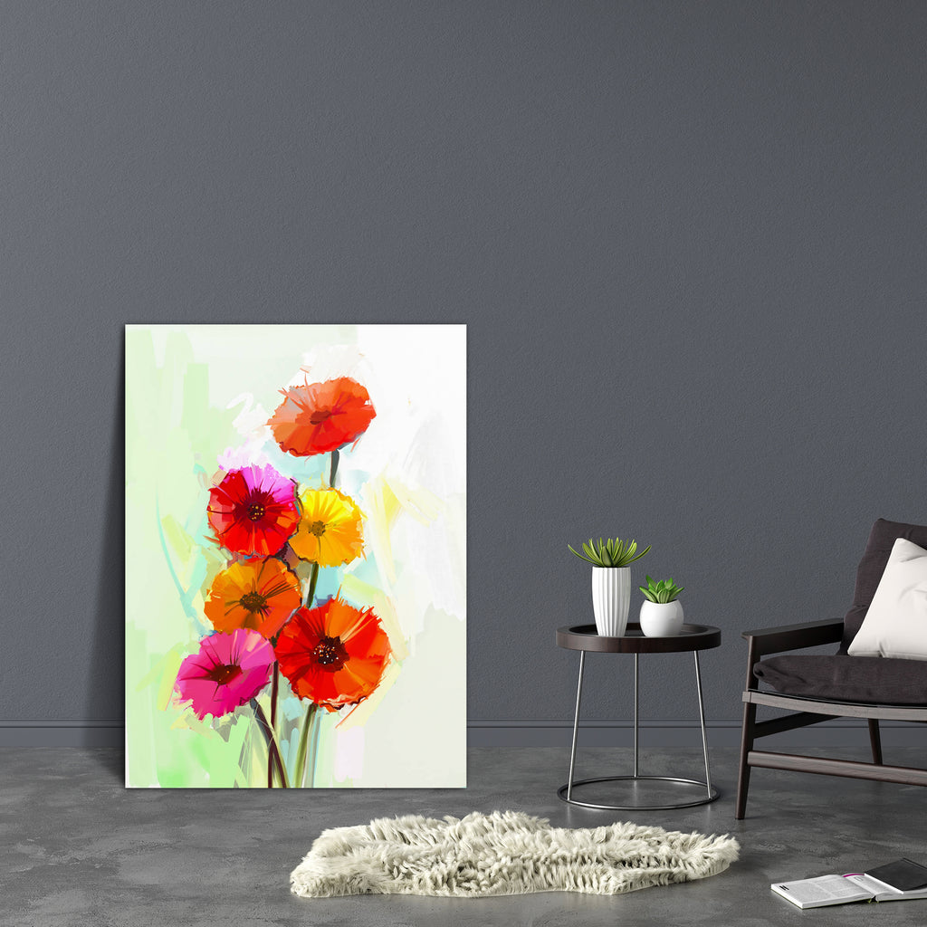 Still Life Of Yellow & Red Gerbera Flowers D2 Canvas Painting Synthetic Frame-Paintings MDF Framing-AFF_FR-IC 5005116 IC 5005116, Abstract Expressionism, Abstracts, Art and Paintings, Botanical, Drawing, Floral, Flowers, Illustrations, Modern Art, Nature, Paintings, Semi Abstract, still, life, of, yellow, red, gerbera, d2, canvas, painting, synthetic, frame, abstract, acrylic, art, artistic, artwork, background, bloom, blossom, bouquet, bright, brush, card, closeup, color, daisy, decoration, flora, flower, 