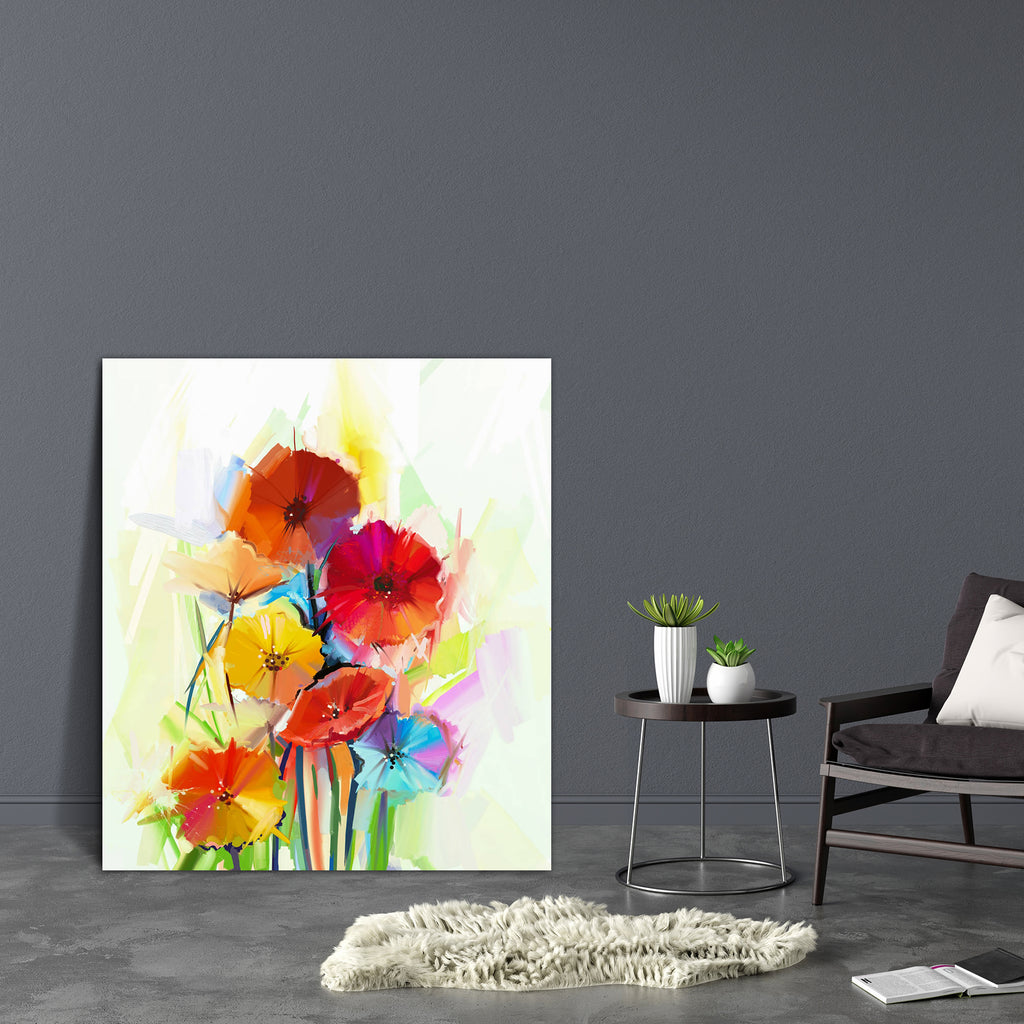 Still Life Of Yellow & Red Gerbera Flowers D3 Canvas Painting Synthetic Frame-Paintings MDF Framing-AFF_FR-IC 5005117 IC 5005117, Abstract Expressionism, Abstracts, Art and Paintings, Botanical, Drawing, Floral, Flowers, Illustrations, Modern Art, Nature, Paintings, Semi Abstract, still, life, of, yellow, red, gerbera, d3, canvas, painting, synthetic, frame, abstract, acrylic, art, artistic, artwork, background, bloom, blossom, bouquet, bright, brush, card, closeup, color, colorful, daisy, decoration, flora