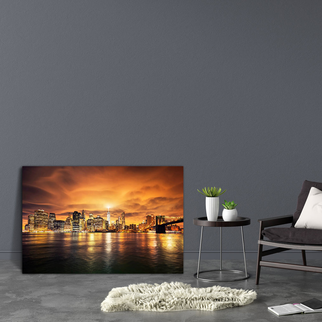 Manhattan At Sunset, New York City, USA D1 Canvas Painting Synthetic Frame-Paintings MDF Framing-AFF_FR-IC 5005161 IC 5005161, American, Architecture, Automobiles, Cities, City Views, Landmarks, Landscapes, Places, Scenic, Skylines, Sunsets, Transportation, Travel, Urban, Vehicles, manhattan, at, sunset, new, york, city, usa, d1, canvas, painting, synthetic, frame, skyline, night, view, america, blue, bright, brooklyn, building, cityscape, cloud, dark, downtown, empire, state, evening, famous, financial, di