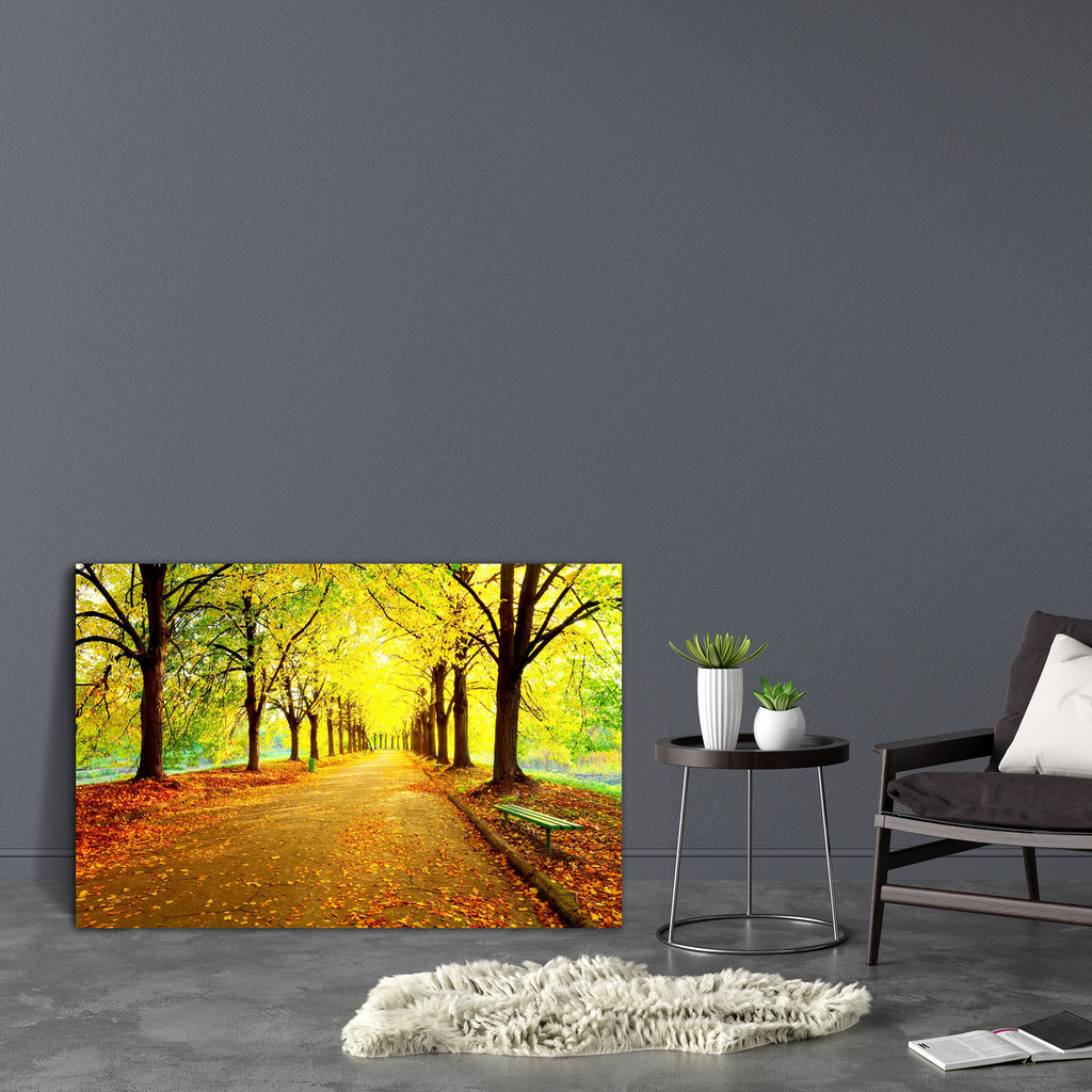 Autumn In City Park Canvas Painting Synthetic Frame-Paintings MDF Framing-AFF_FR-IC 5005170 IC 5005170, Cities, City Views, Landscapes, Nature, Scenic, Seasons, Wooden, autumn, in, city, park, canvas, painting, synthetic, frame, fall, landscape, pathway, bench, natural, scene, parks, road, beauty, branch, colourful, evening, season, foliage, golden, green, leaves, light, nobody, outdoors, photo, plant, red, scenery, sun, sunlight, tree, vibrant, vivid, way, wood, yellow, artzfolio, wall decor for living roo
