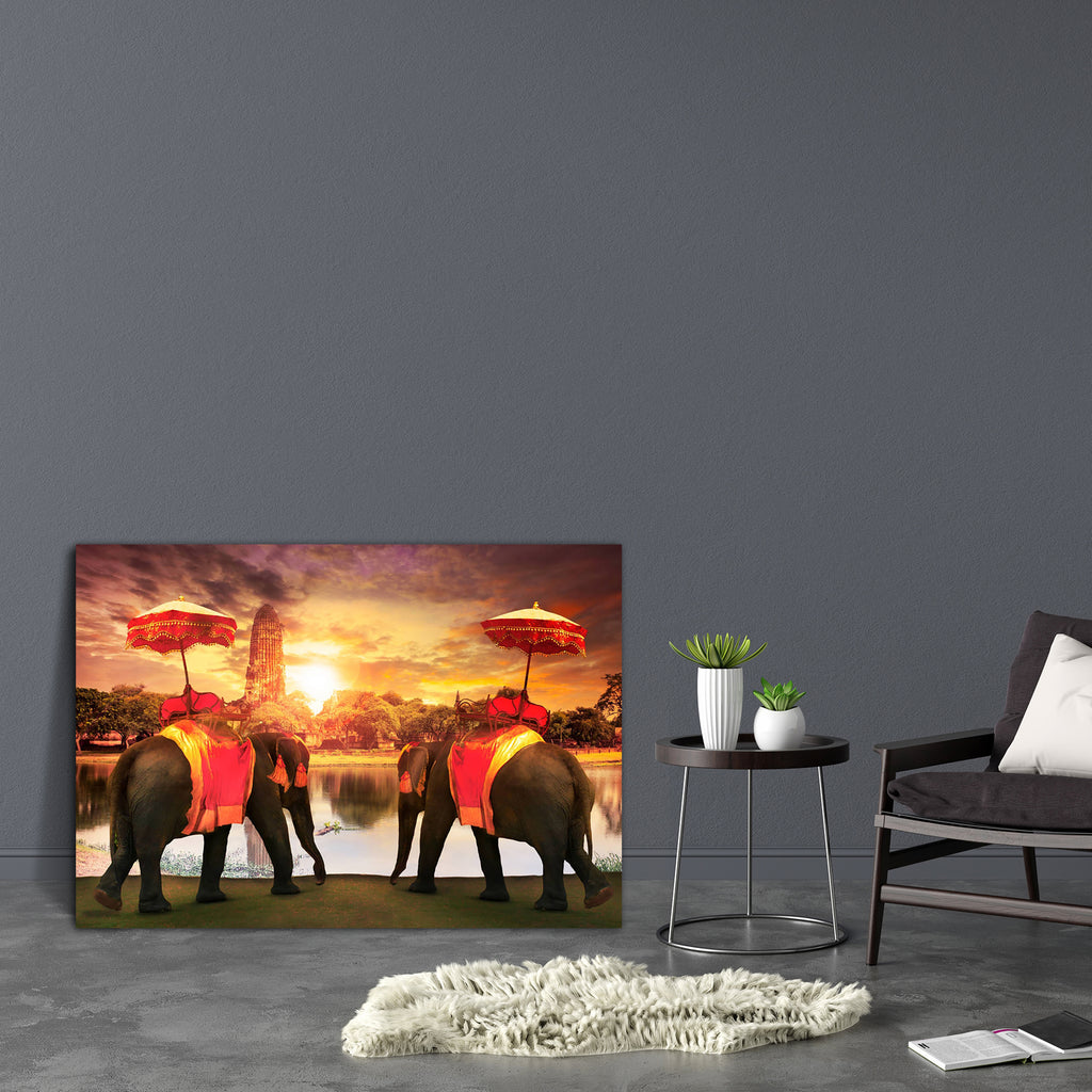 Thai Tradition Elephants In Old Pagoda In Ayuthaya Canvas Painting Synthetic Frame-Paintings MDF Framing-AFF_FR-IC 5005179 IC 5005179, Ancient, Animals, Asian, Automobiles, Cities, City Views, Culture, Ethnic, Historical, Indian, Landscapes, Medieval, Religion, Religious, Scenic, Sports, Traditional, Transportation, Travel, Tribal, Vehicles, Vintage, World Culture, thai, tradition, elephants, in, old, pagoda, ayuthaya, canvas, painting, synthetic, frame, thailand, india, bangkok, elephant, ayutthaya, advent