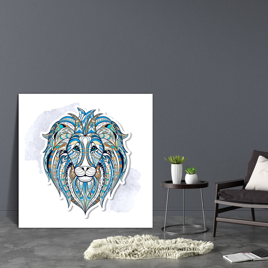 Lion Portrait D4 Canvas Painting Synthetic Frame-Paintings MDF Framing-AFF_FR-IC 5005183 IC 5005183, African, Animals, Astrology, Black and White, Culture, Digital, Digital Art, Ethnic, Graphic, Horoscope, Illustrations, Indian, Nature, Scenic, Signs, Signs and Symbols, Sun Signs, Symbols, Traditional, Tribal, White, Wildlife, World Culture, Zodiac, lion, portrait, d4, canvas, painting, synthetic, frame, africa, animal, cat, crown, decoration, design, face, head, illustration, isolated, king, leo, mammal, p