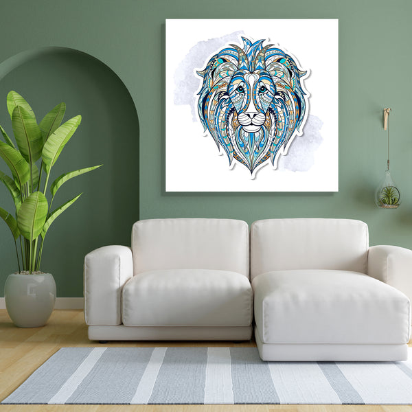 Lion Portrait D4 Canvas Painting Synthetic Frame-Paintings MDF Framing-AFF_FR-IC 5005183 IC 5005183, African, Animals, Astrology, Black and White, Culture, Digital, Digital Art, Ethnic, Graphic, Horoscope, Illustrations, Indian, Nature, Scenic, Signs, Signs and Symbols, Sun Signs, Symbols, Traditional, Tribal, White, Wildlife, World Culture, Zodiac, lion, portrait, d4, canvas, painting, for, bedroom, living, room, engineered, wood, frame, africa, animal, cat, crown, decoration, design, face, head, illustrat