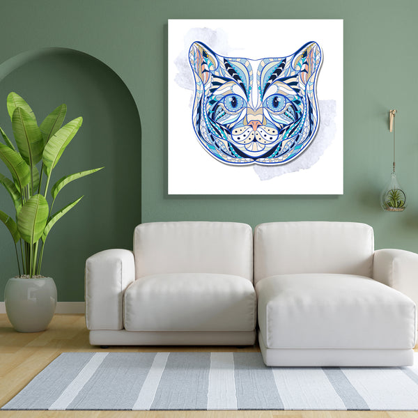 Cat Portrait D2 Canvas Painting Synthetic Frame-Paintings MDF Framing-AFF_FR-IC 5005187 IC 5005187, Abstract Expressionism, Abstracts, African, Animals, Art and Paintings, Aztec, Culture, Decorative, Digital, Digital Art, Drawing, Ethnic, Graphic, Illustrations, Indian, Nature, Scenic, Semi Abstract, Signs, Signs and Symbols, Symbols, Traditional, Tribal, Wildlife, World Culture, cat, portrait, d2, canvas, painting, for, bedroom, living, room, engineered, wood, frame, abstract, animal, art, cats, colorful, 