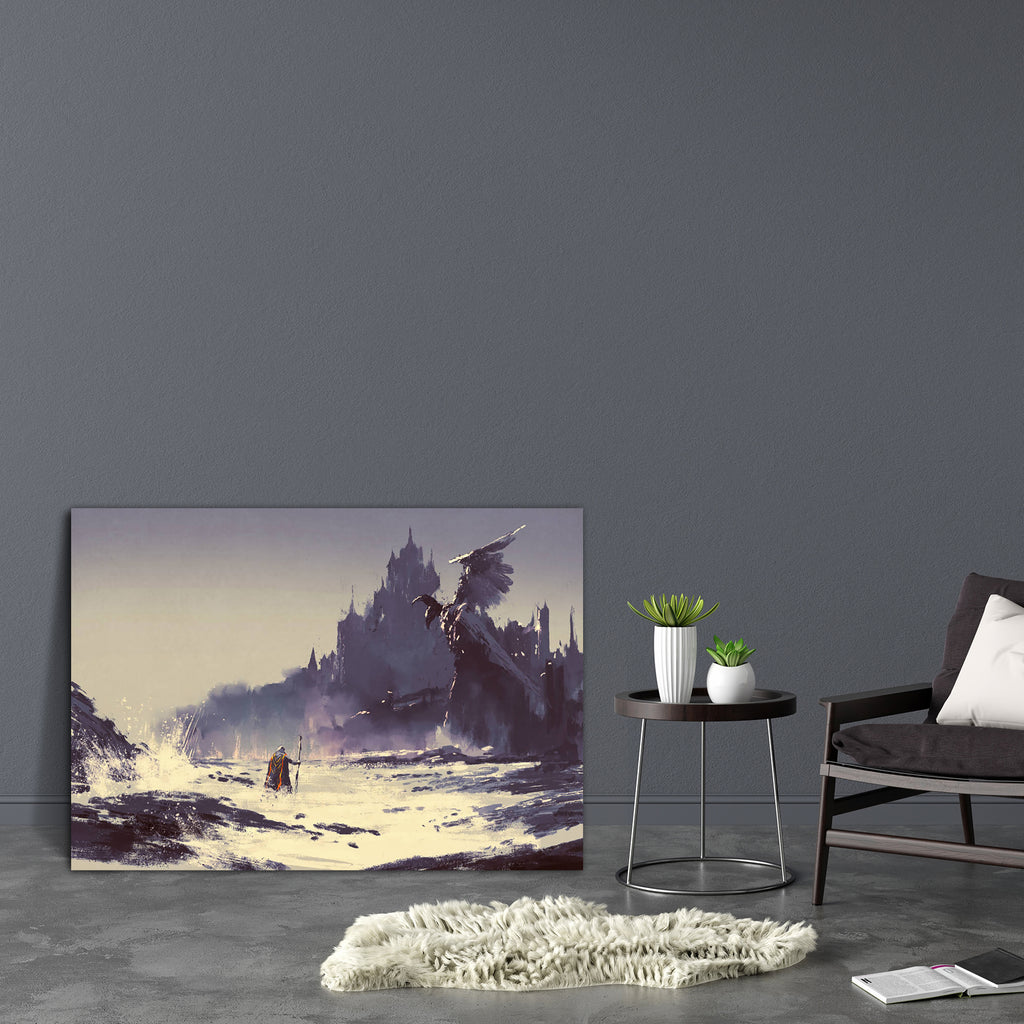 King Walking Through Sea Canvas Painting Synthetic Frame-Paintings MDF Framing-AFF_FR-IC 5005202 IC 5005202, Abstract Expressionism, Abstracts, Ancient, Architecture, Art and Paintings, Culture, Ethnic, Fantasy, Historical, Illustrations, Landscapes, Marble and Stone, Medieval, Paintings, Scenic, Semi Abstract, Signs, Signs and Symbols, Traditional, Tribal, Vintage, Watercolour, World Culture, king, walking, through, sea, canvas, painting, synthetic, frame, art, castle, landscape, knight, background, dark, 