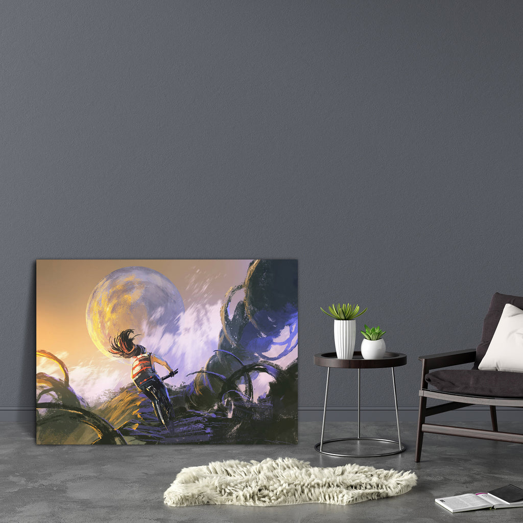 Cyclist Riding A Bike Climbing On Rocky Mountain Canvas Painting Synthetic Frame-Paintings MDF Framing-AFF_FR-IC 5005203 IC 5005203, Abstract Expressionism, Abstracts, Art and Paintings, Astronomy, Bikes, Cosmology, Fantasy, Illustrations, Mountains, Nature, Paintings, Scenic, Semi Abstract, Signs, Signs and Symbols, Space, Sports, Watercolour, cyclist, riding, a, bike, climbing, on, rocky, mountain, canvas, painting, synthetic, frame, abstract, acrylic, action, activity, adventure, art, artistic, artwork, 