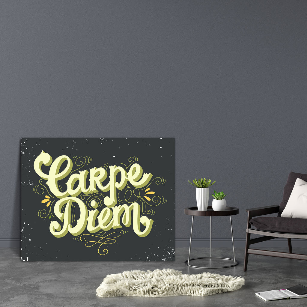 Carpe Diem D2 Canvas Painting Synthetic Frame-Paintings MDF Framing-AFF_FR-IC 5005226 IC 5005226, Ancient, Calligraphy, Digital, Digital Art, Graphic, Hand Drawn, Hipster, Historical, Illustrations, Inspirational, Medieval, Motivation, Motivational, Quotes, Retro, Signs, Signs and Symbols, Sketches, Symbols, Text, Typography, Vintage, carpe, diem, d2, canvas, painting, synthetic, frame, background, badge, banner, concept, curl, decoration, design, element, emblem, expression, font, greeting, card, grunge, h