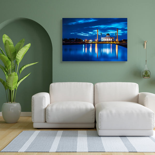 Twilight On Mosque Reflex On Water, Thailand Canvas Painting Synthetic Frame-Paintings MDF Framing-AFF_FR-IC 5005230 IC 5005230, Allah, Ancient, Arabic, Architecture, Cities, City Views, Historical, Indian, Islam, Landmarks, Landscapes, Medieval, Places, Religion, Religious, Scenic, Skylines, Spanish, Sunrises, Sunsets, Vintage, twilight, on, mosque, reflex, water, thailand, canvas, painting, for, bedroom, living, room, engineered, wood, frame, india, agra, andalucia, andalusia, andalusian, architectural, b